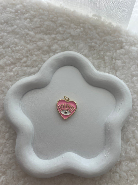 Coeur oeil rose
